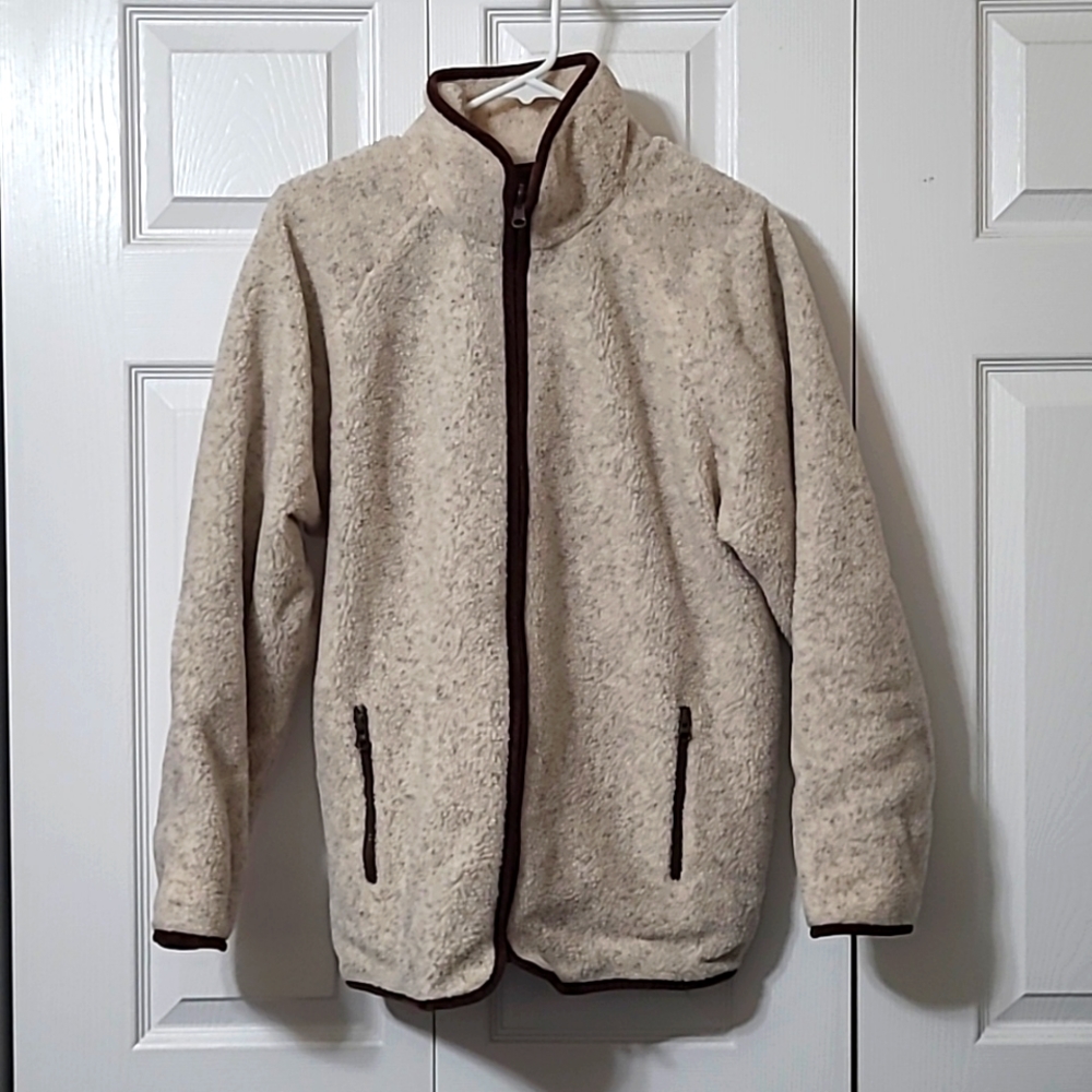 Cozy Cream Zip-Up Fleece Jacket